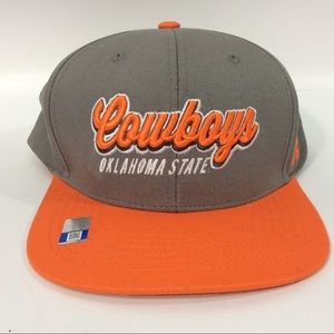 Oklahoma State Cowboys Cap Snap Back Adjustable Orange Gray Russell One Size